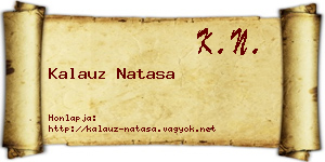 Kalauz Natasa névjegykártya